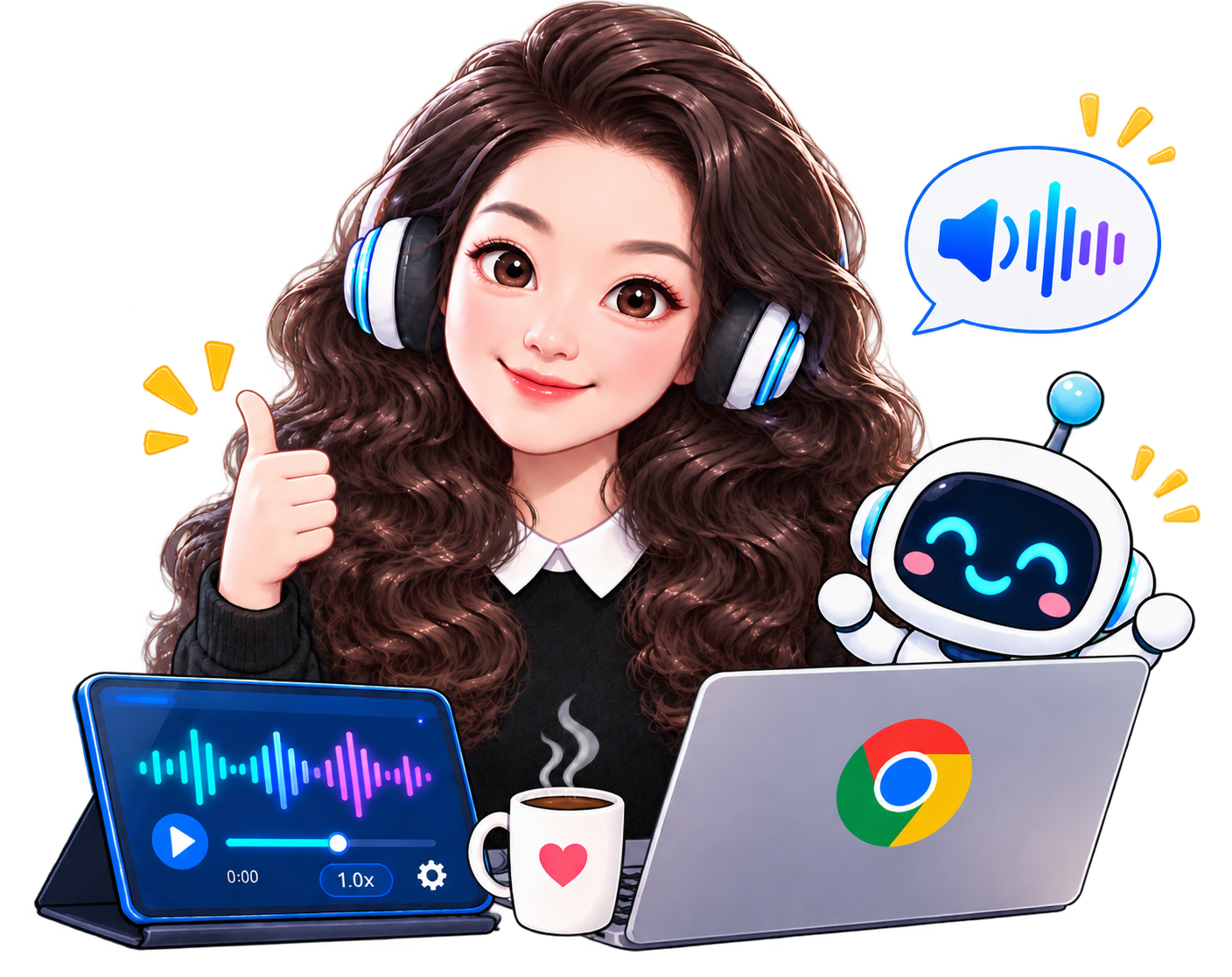 WebVoice AI Mascot
